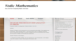 Desktop Screenshot of blog.vedic-maths.org